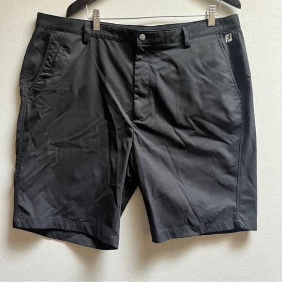 Footjoy woven golf black shorts Sz 42 - Picture 2 of 12